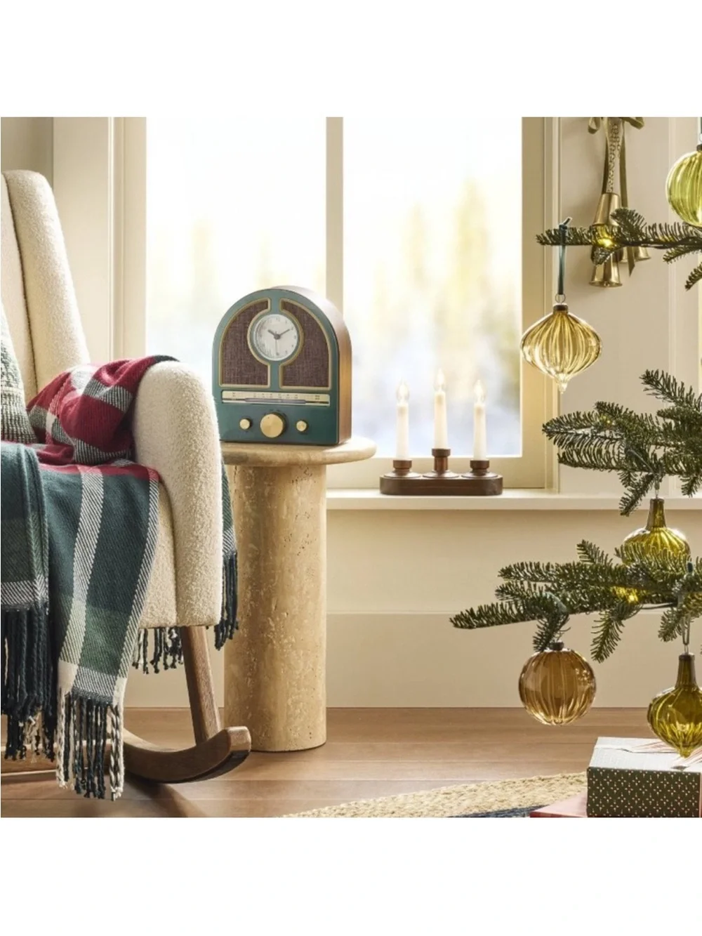 Hearth & Hand With Magnolia 3pk Assorted Colored Glass Ornament Set Holiday